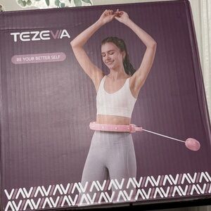 Tezevia Smart Hula Hoop Pink Weight Loss Fitness Equipment for Adults